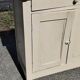 Small Parisian sideboard with one drawer and two doors, white lacquered
