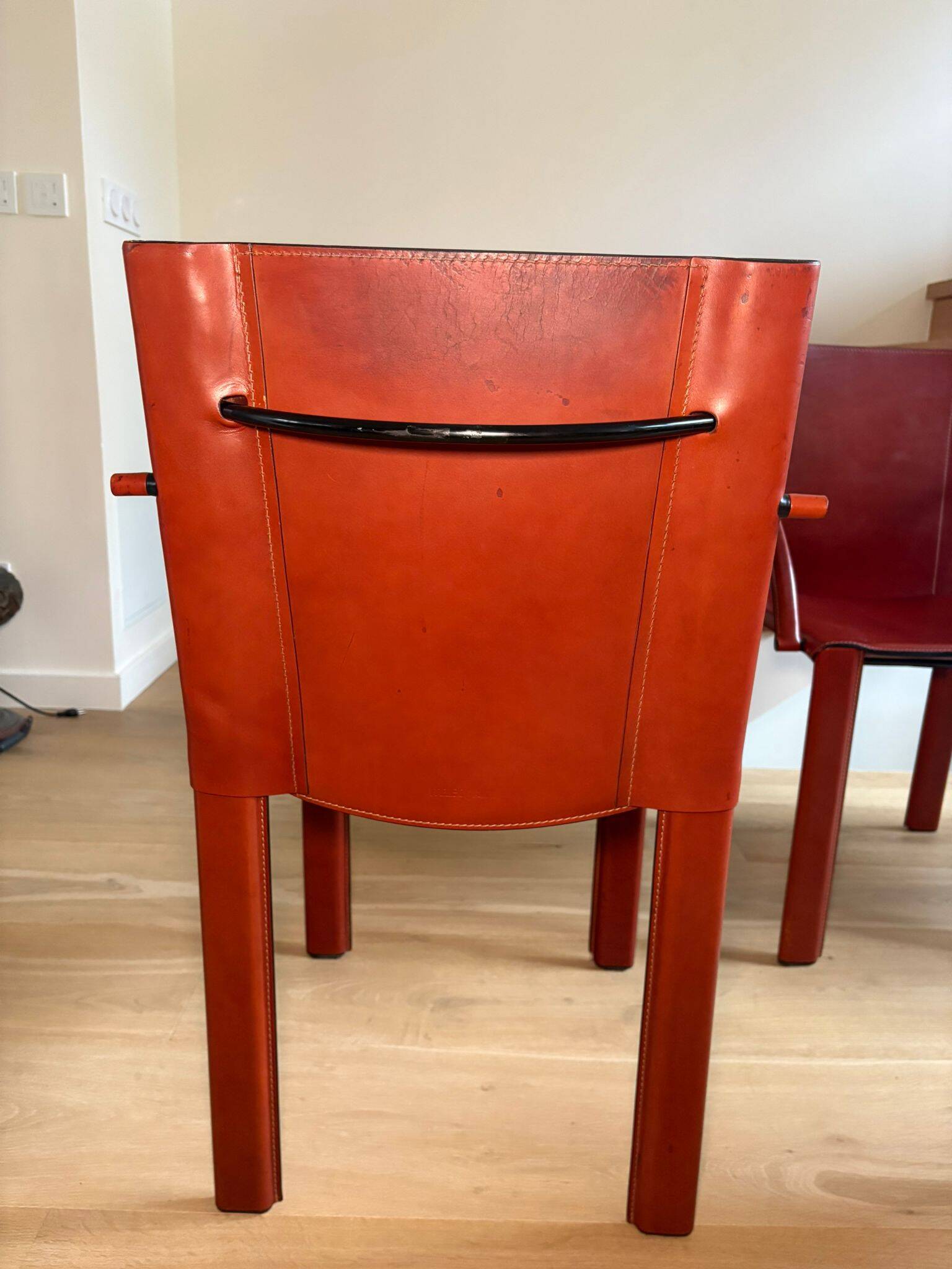 Set of 4 Carlo Bartoli chairs – Manufacturer Matteo Grassi – Coral model