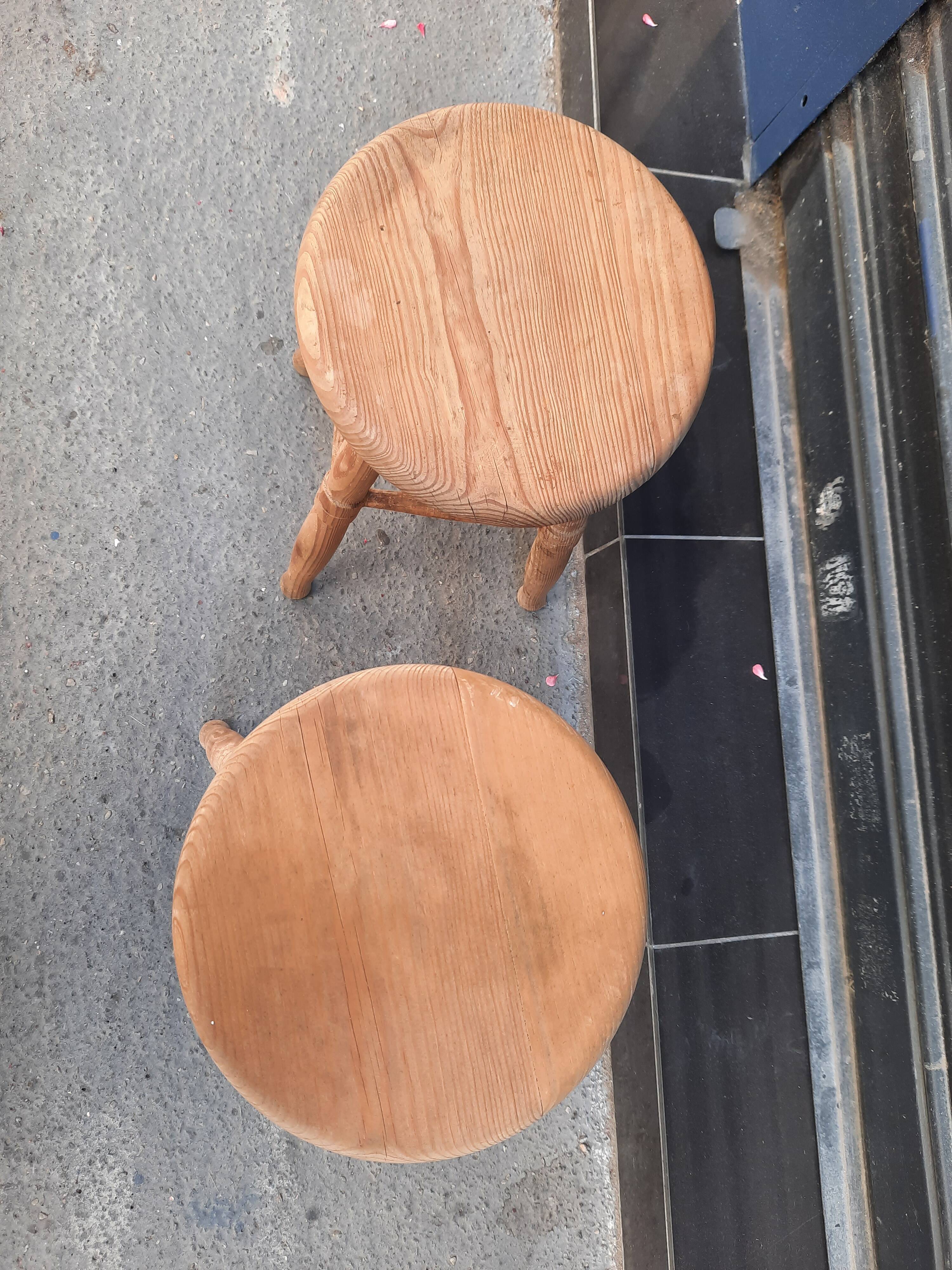 Pair of wooden stools