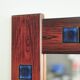 Rosewood mirror with blue ceramic tiles