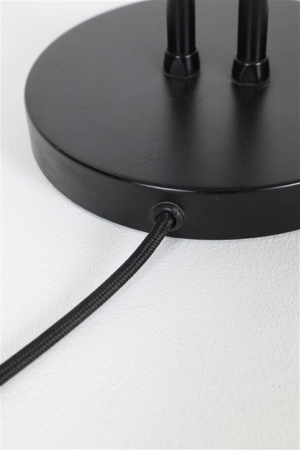 Big black Hustadt table lamp with pointed shade / 1970s / 1980s / postmodern design