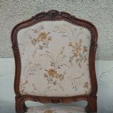 Suite de 3 fauteuils style Louis XV en bois sculpté – tapisserie tradi