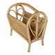 Vintage wicker and bamboo magazine rack