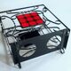 Handmade umbrella stand made of wrought iron, metal and ceramic, Vintage