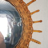 Mirror sun in rattan 43cm