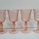 Set 4 verres à vin rose