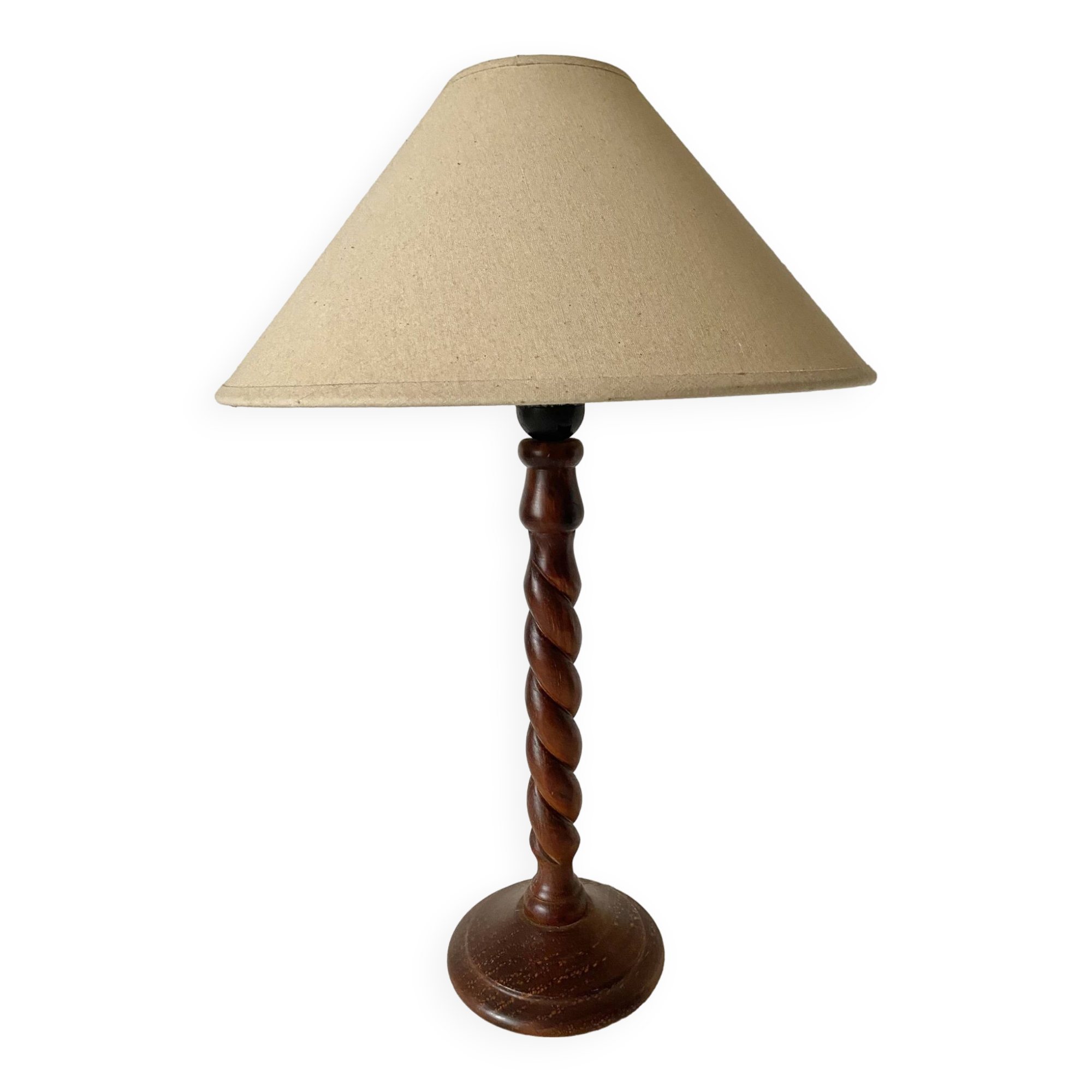 Turned wooden lamp h 50