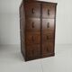 Armoire à archives double en chêne massif – Pays-Bas, 1920–1940