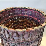 Colorful rattan basket