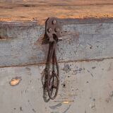 Antique silver-grey solid wood chest (circa 1920) #20