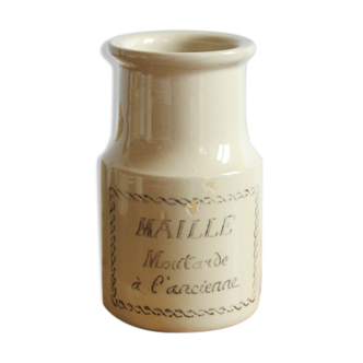 French mustard pot in vintage ceramic