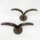 Pair of Lily brass candle holders, Ystad Metall, Sweden, design Ivar Ålenius Björk