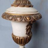 Medicis lamp carved polychrome wood ep 1940