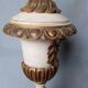 Medicis lamp carved polychrome wood ep 1940