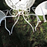 Old wrought iron garden furniture