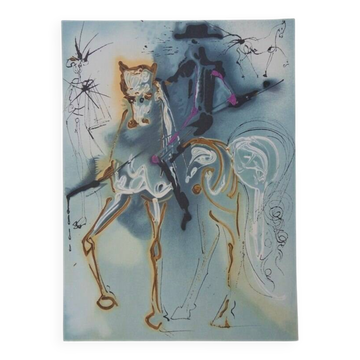 Salvador Dali : Les Chevaux, Le Picador - Lithographie signée