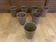 Set of 7 Cups Mugs DIGOIN Beige Stoneware Made In France Vintage #E