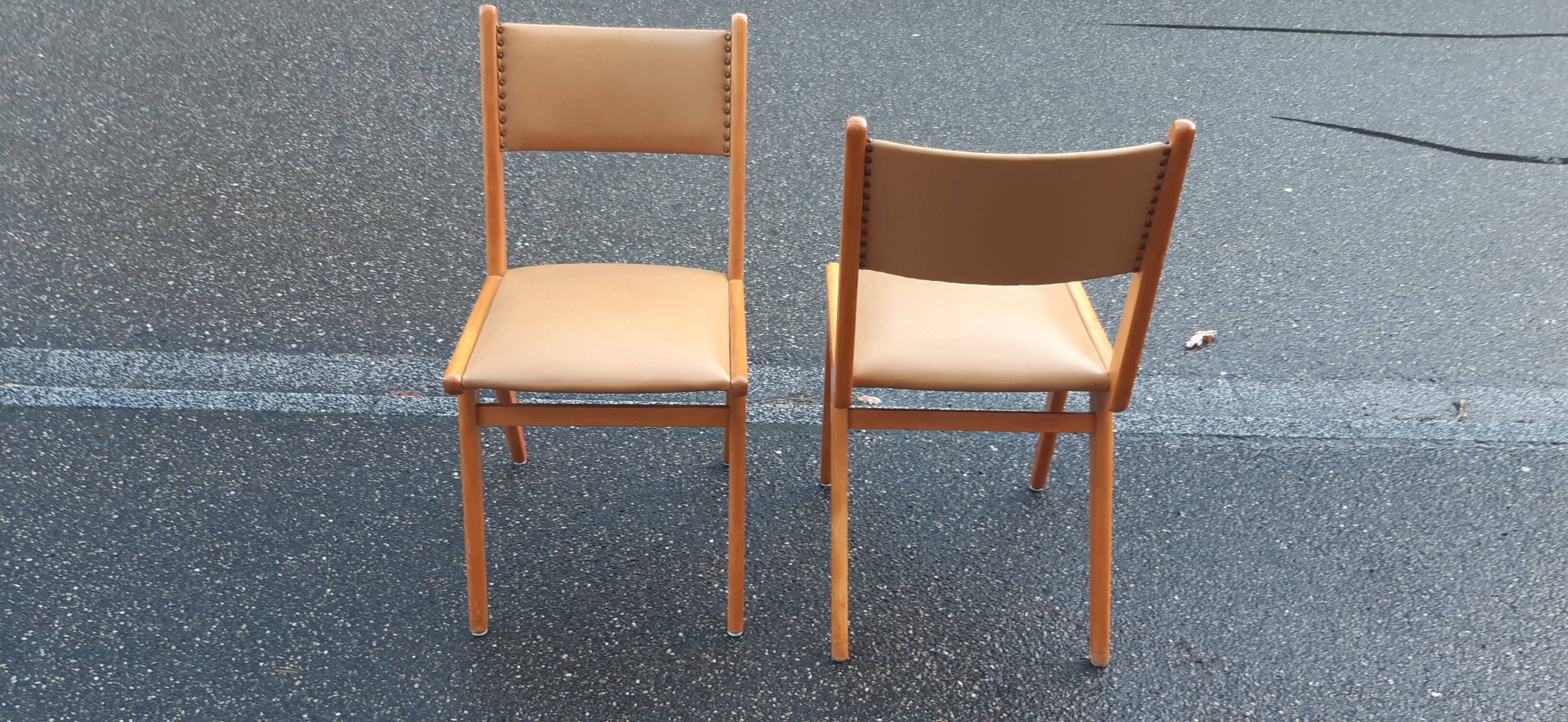 Lot de 4 chaises vintage