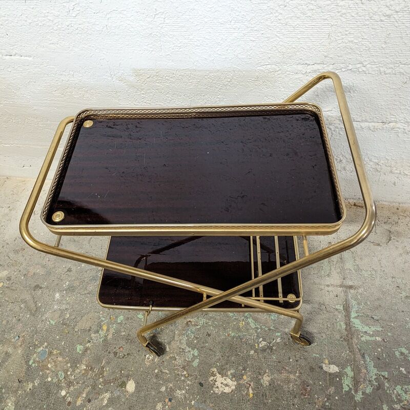 Foldable vintage bar trolley