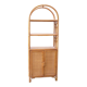 Bibliothèque rotin vintage 1970 meuble 2 portes et étagères