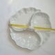 Flat compartmentalized philippe deshoulières porcelain white patterns in relief