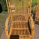 Vintage rattan lounge bench and 2 armchairs