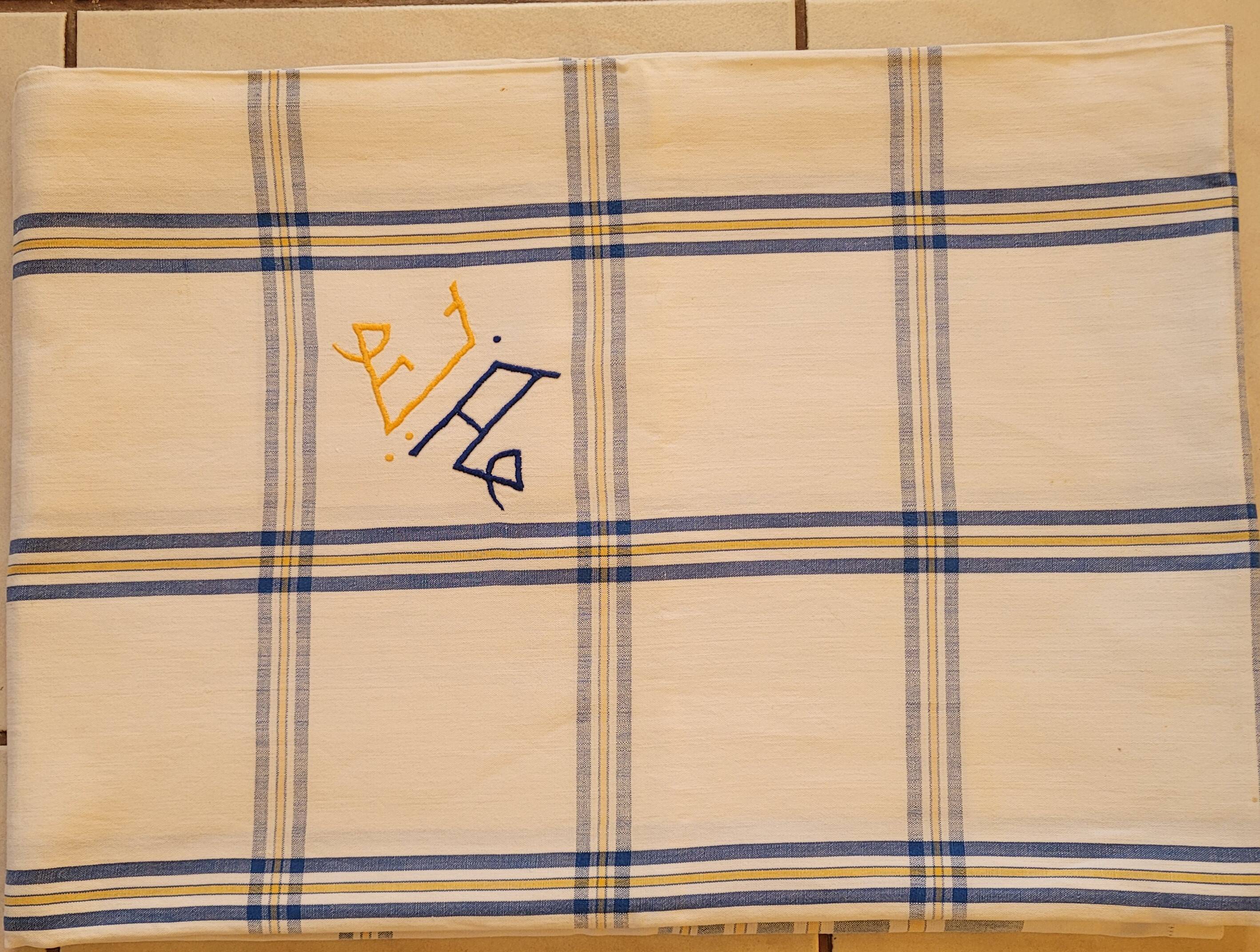 Nappe en coton 12 couverts avec serviettes