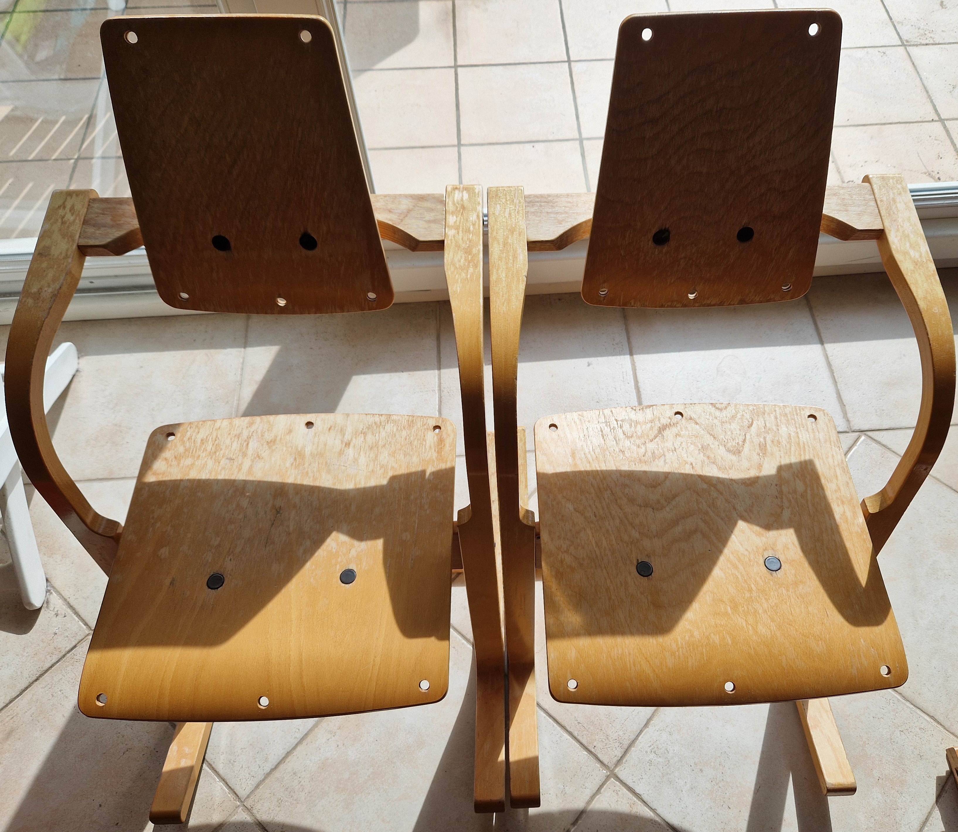Vends 2 chaises inclinables « Actulum » Stokke
