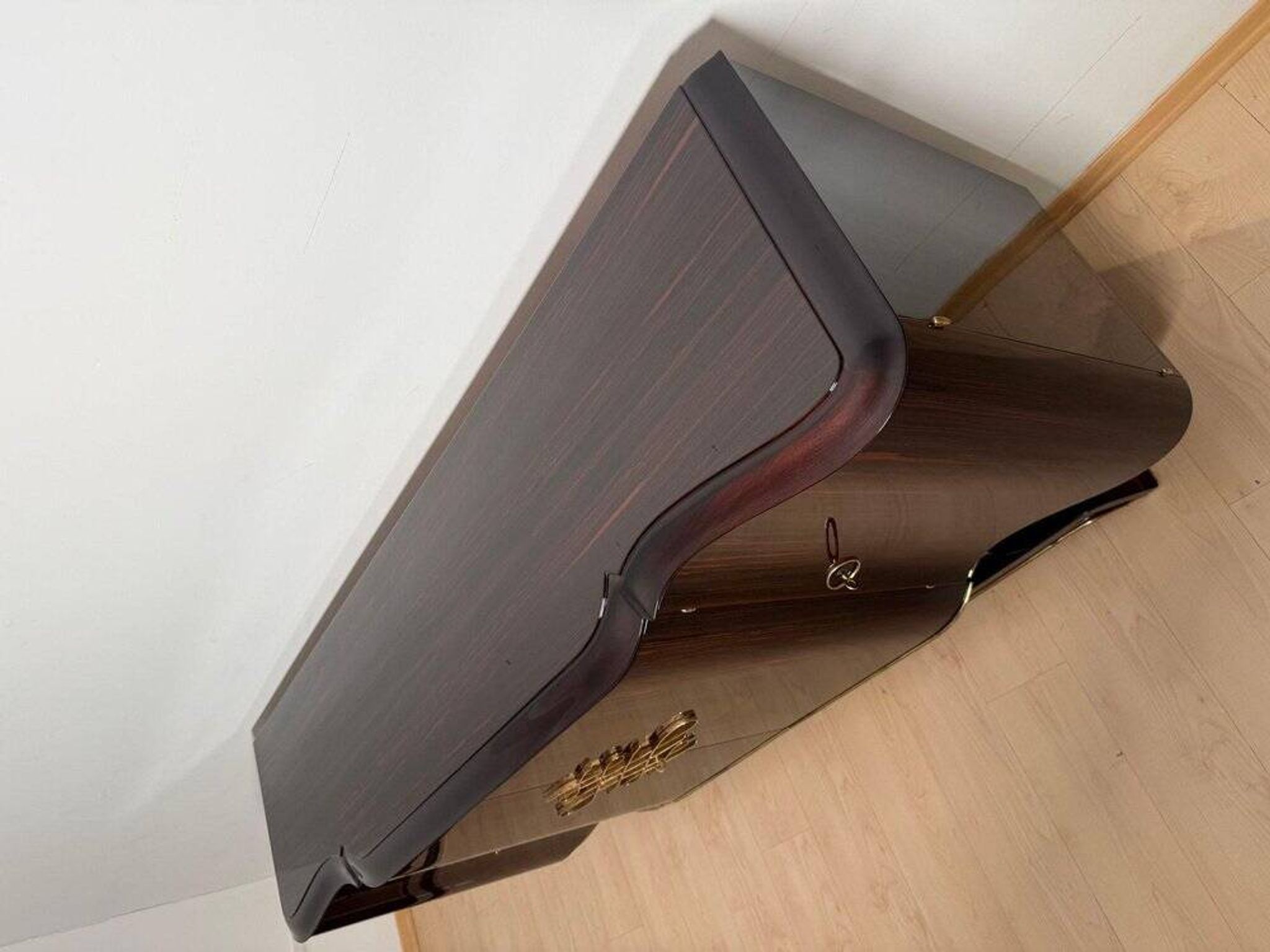 Art Deco Sideboard in Macassar Ebony and Brass, Paris, 1930s