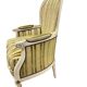 Set of 2 vintage striped baroque armchairs / individual chairs