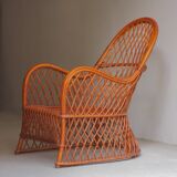 Wicker armchairs by Gervasoni, Italy, 1970s, set of 2.