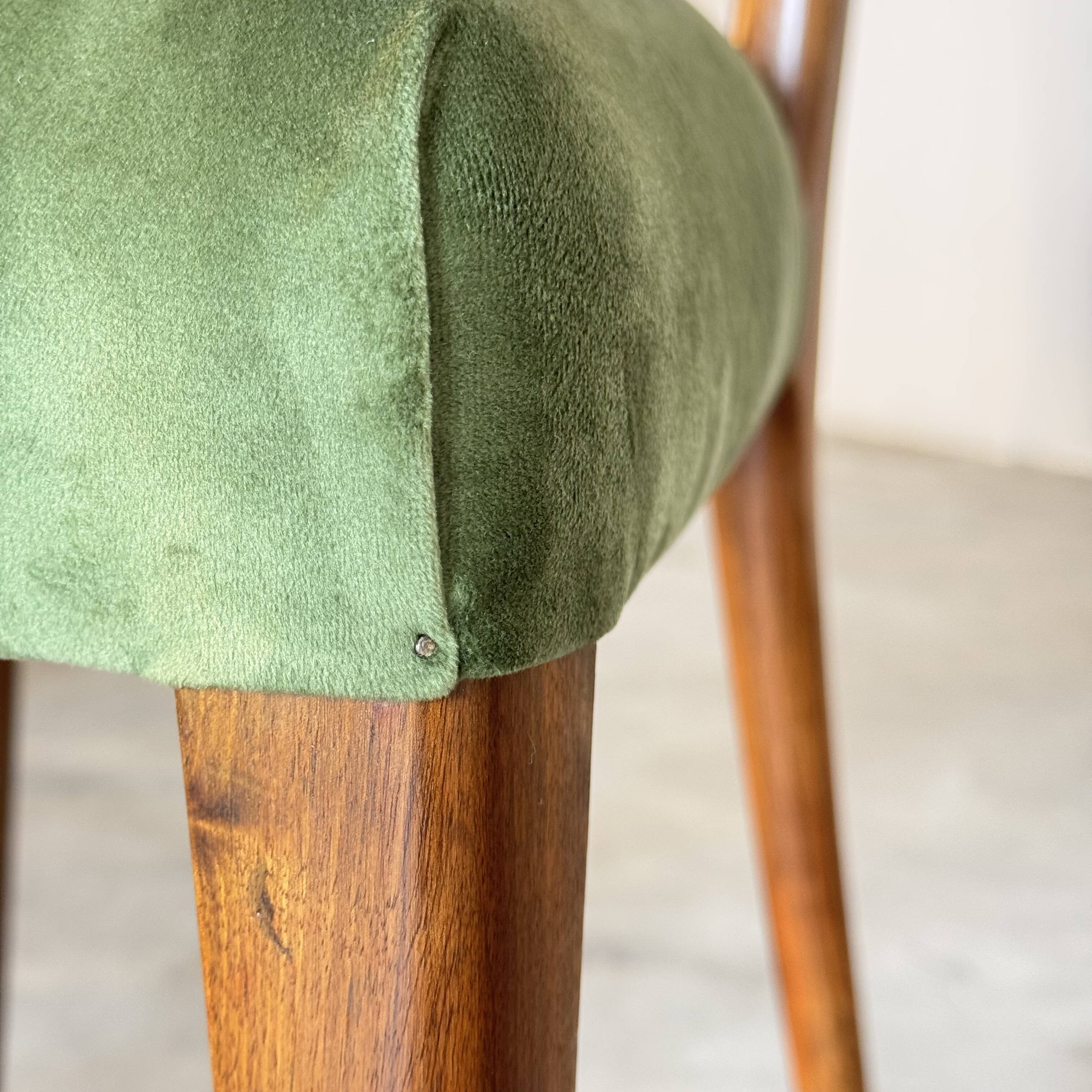 Set of six dining room chairs attributed to Gio Ponti, Italy, 1950.