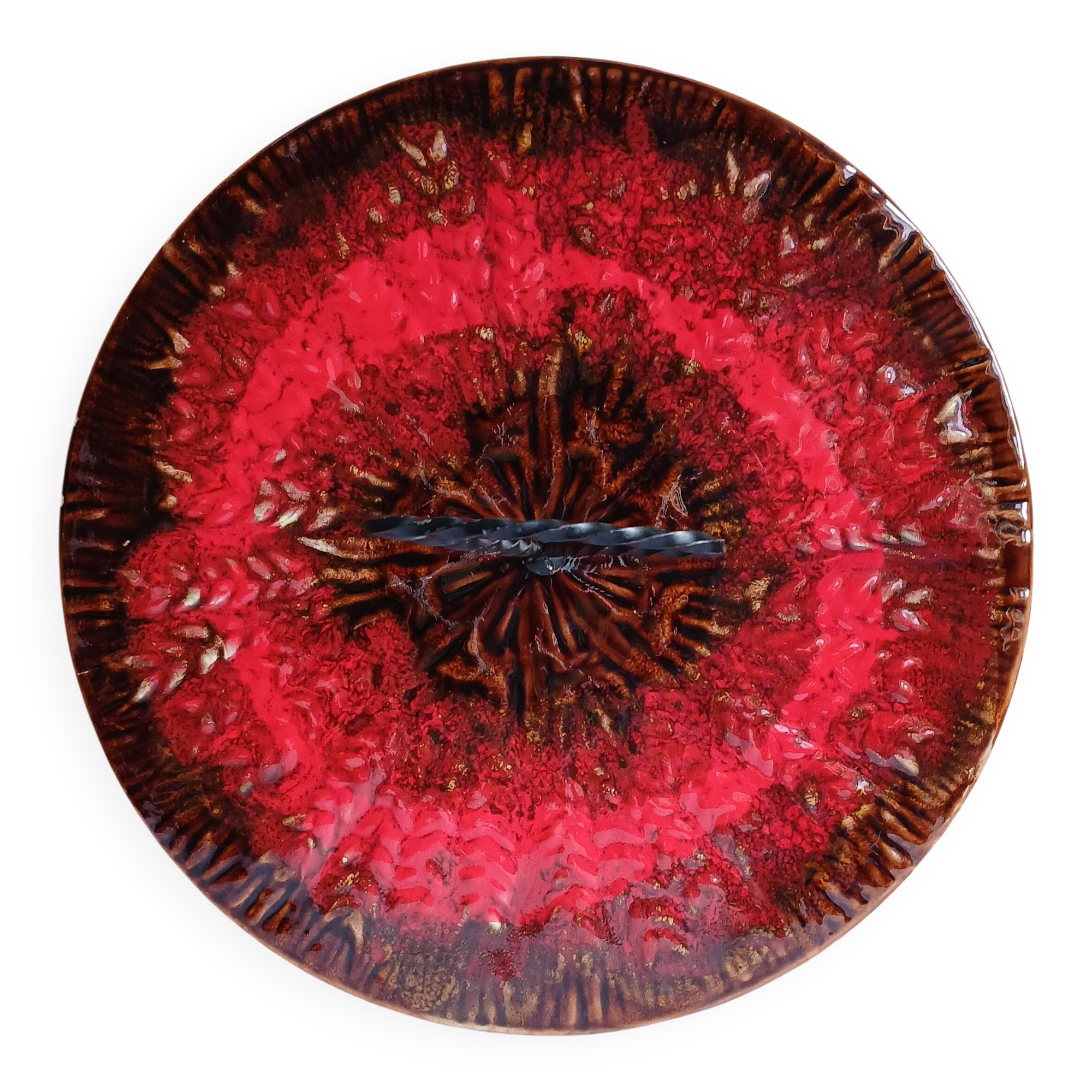 Cheese platter "earth & flames" Atelier Joseph Saltalamacchia. 1960