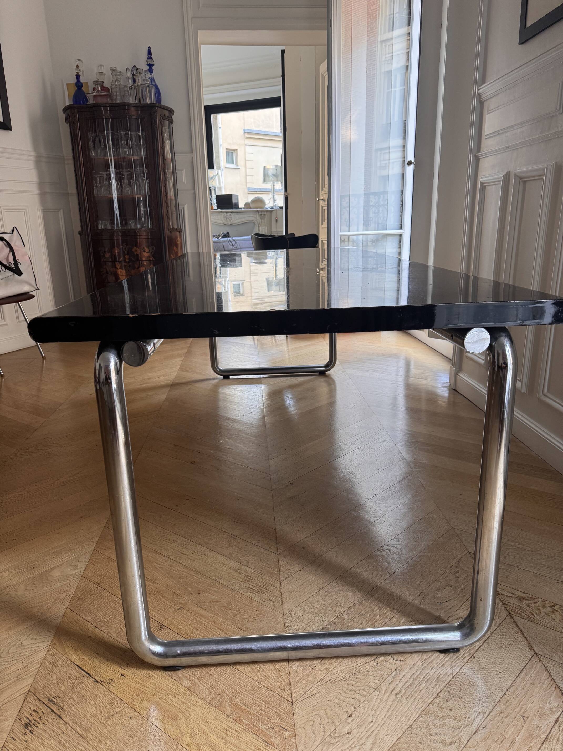 Black lacquered table - approximately 1970