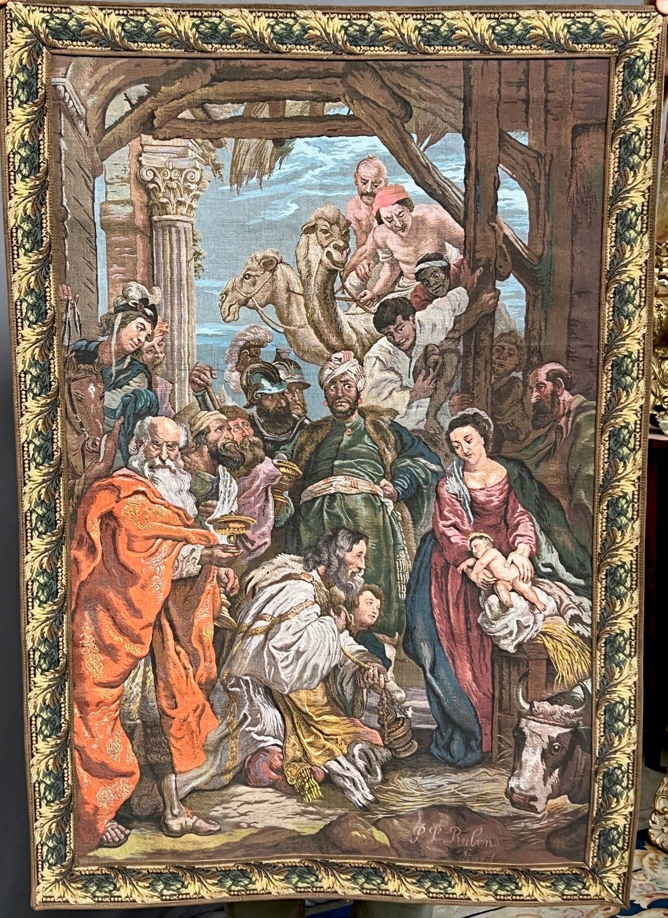 Tapestry based on the painting “The Adoration of the Magi” by Peter Paul Rubens
