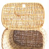 Old wicker fishing basket