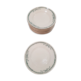 Lot of 10 plates in Terre de Fer Longchamp model Belleville