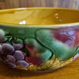 Saladier Barbotine Sarreguemines motif Fruits