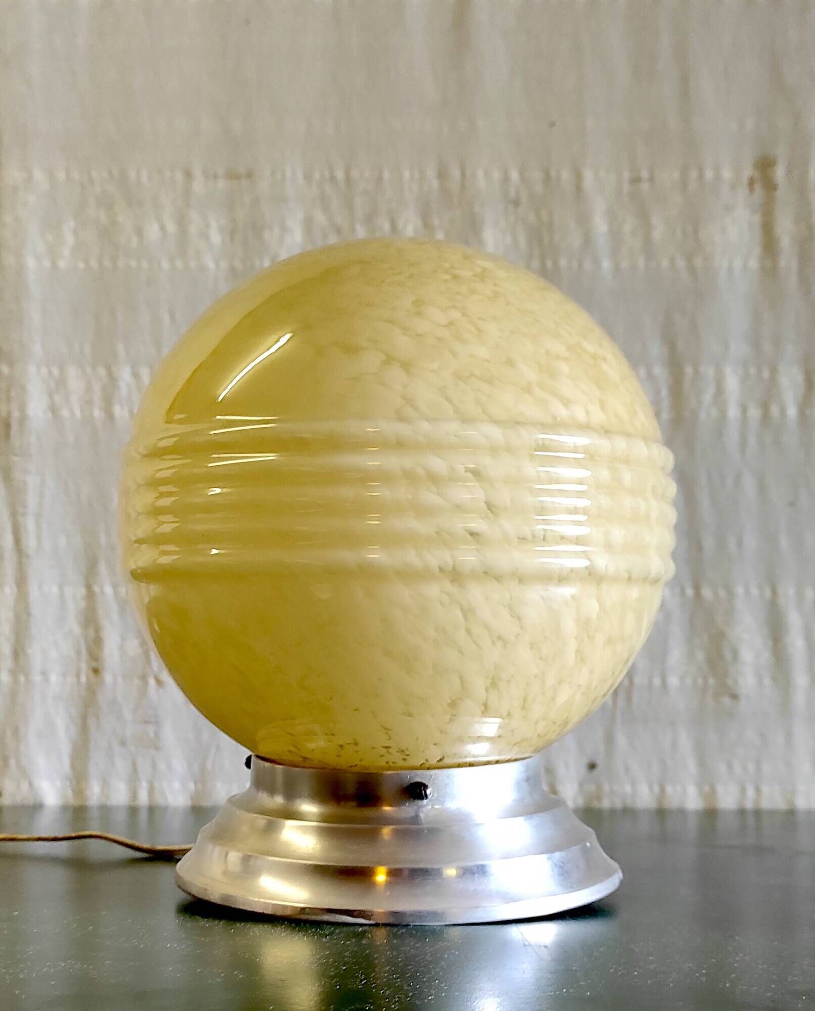Ceiling light, table lamp in Clichy glass, 1940s-1950s