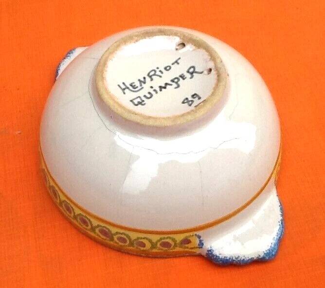 2 old ear bowls Faience from Quimper Henriot Quimper