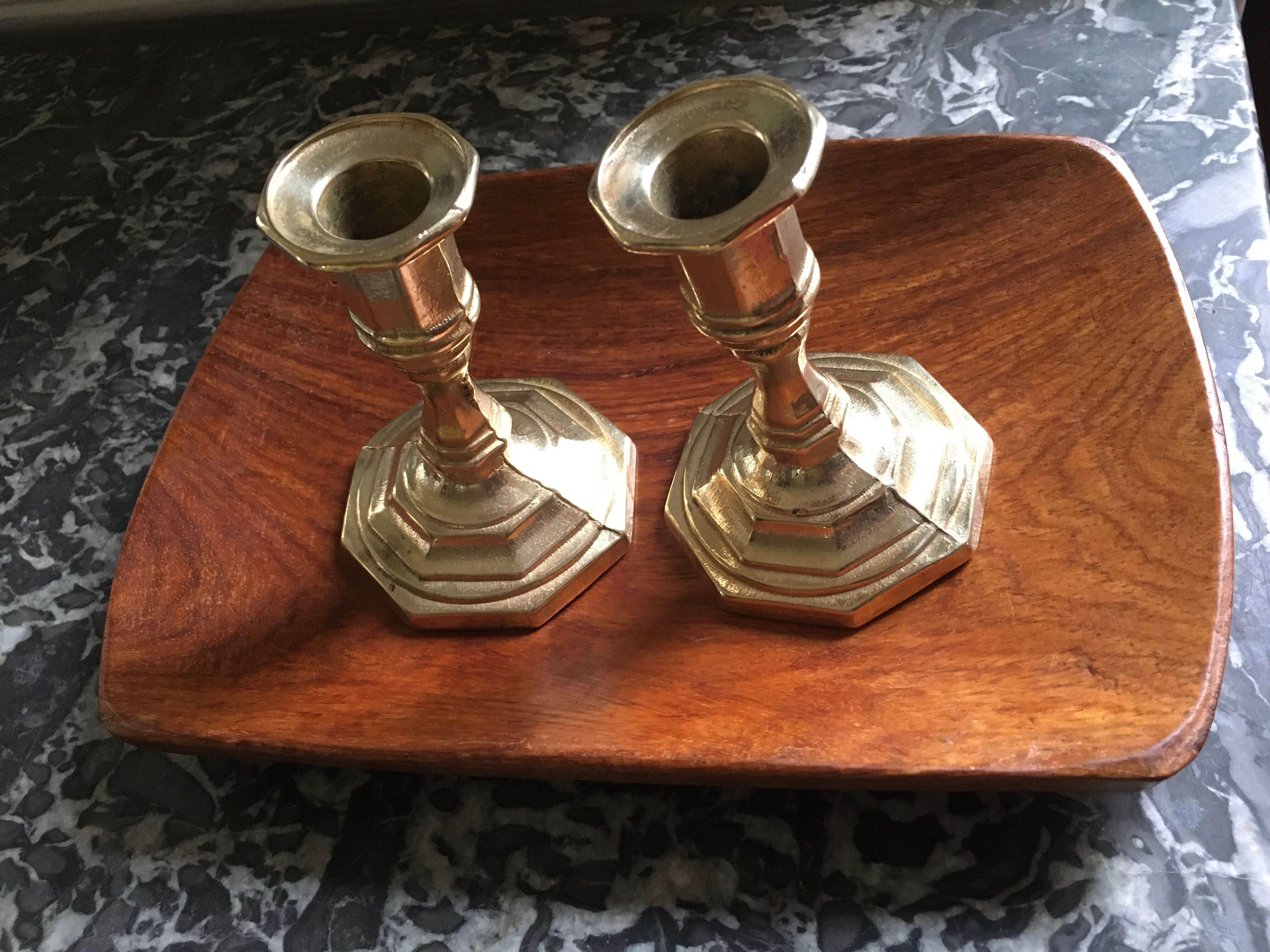 Golden brass candlesticks nijhof holland