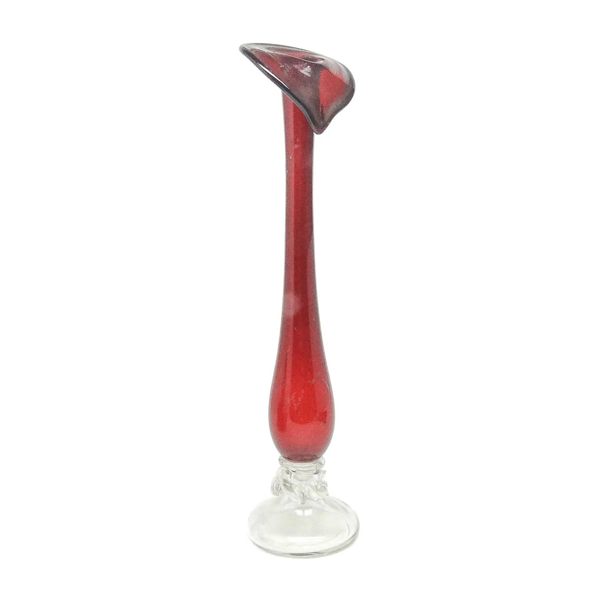 Mid-century modern vase, glass, HSG Tarnowiec, Poland, 1970s