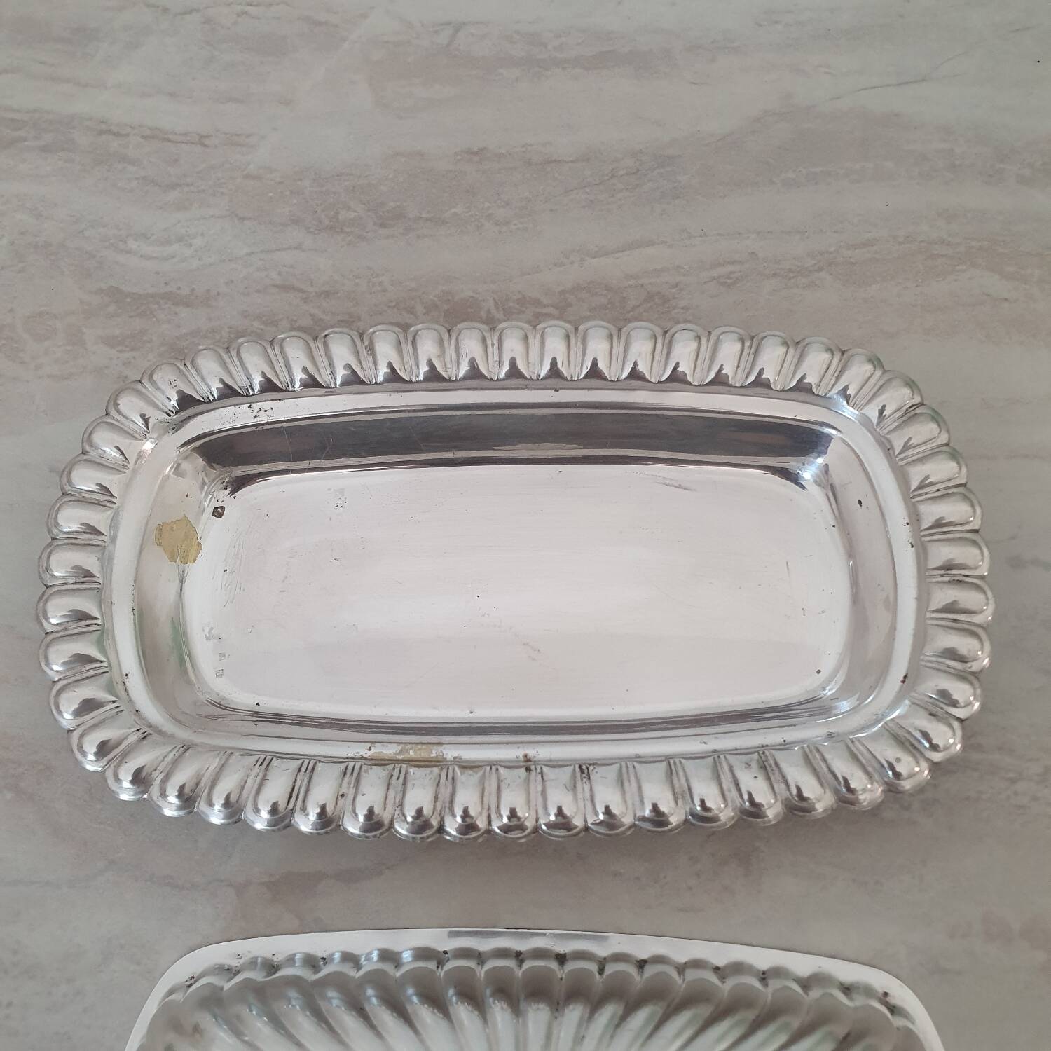 Beurrier coquillage en métal argenté orfeverie Produx