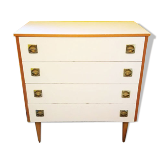 Commode vintage revisitée en rose poudre