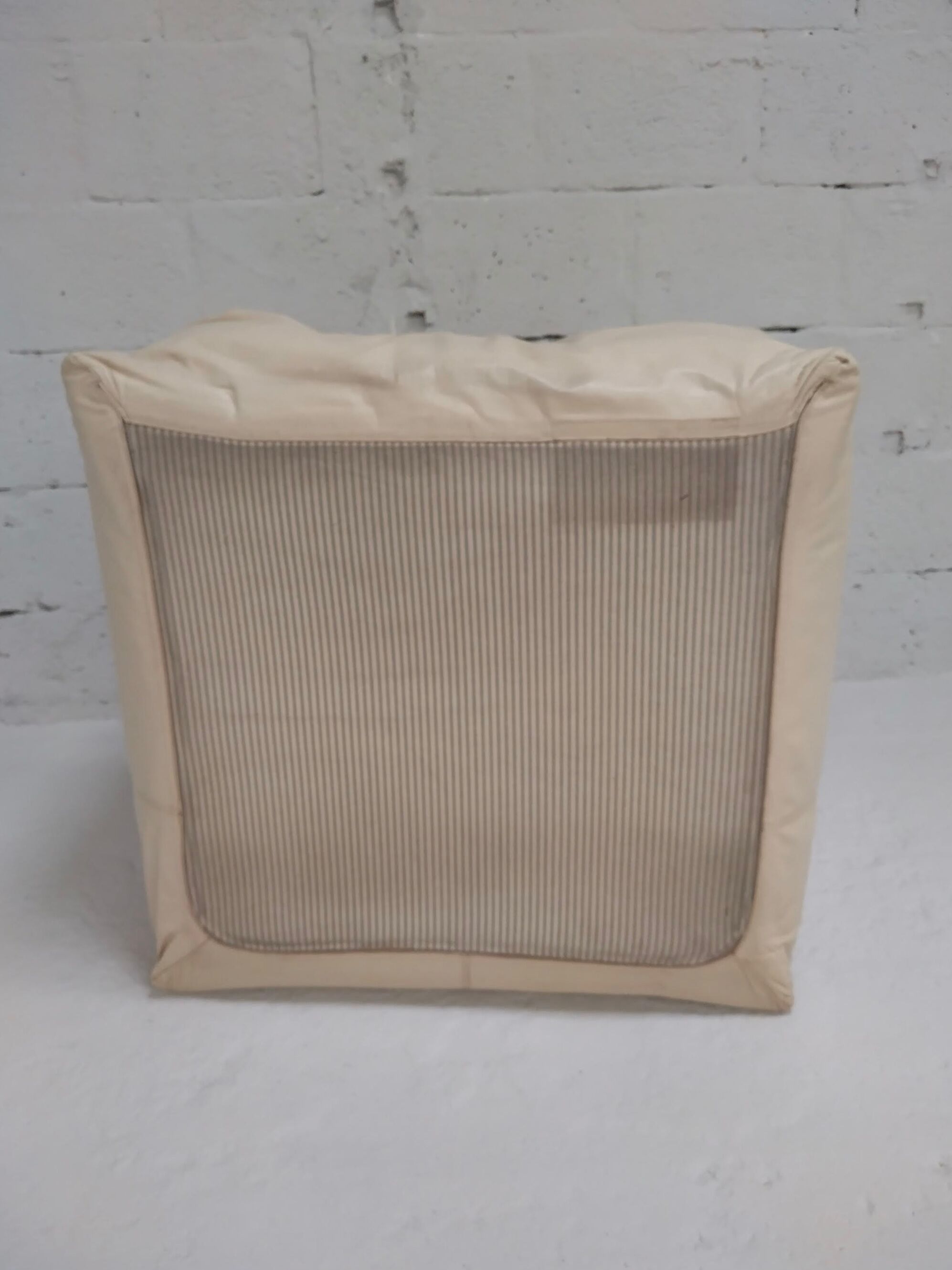 Leather armchair and cream-coloured foam, France , circa 1970