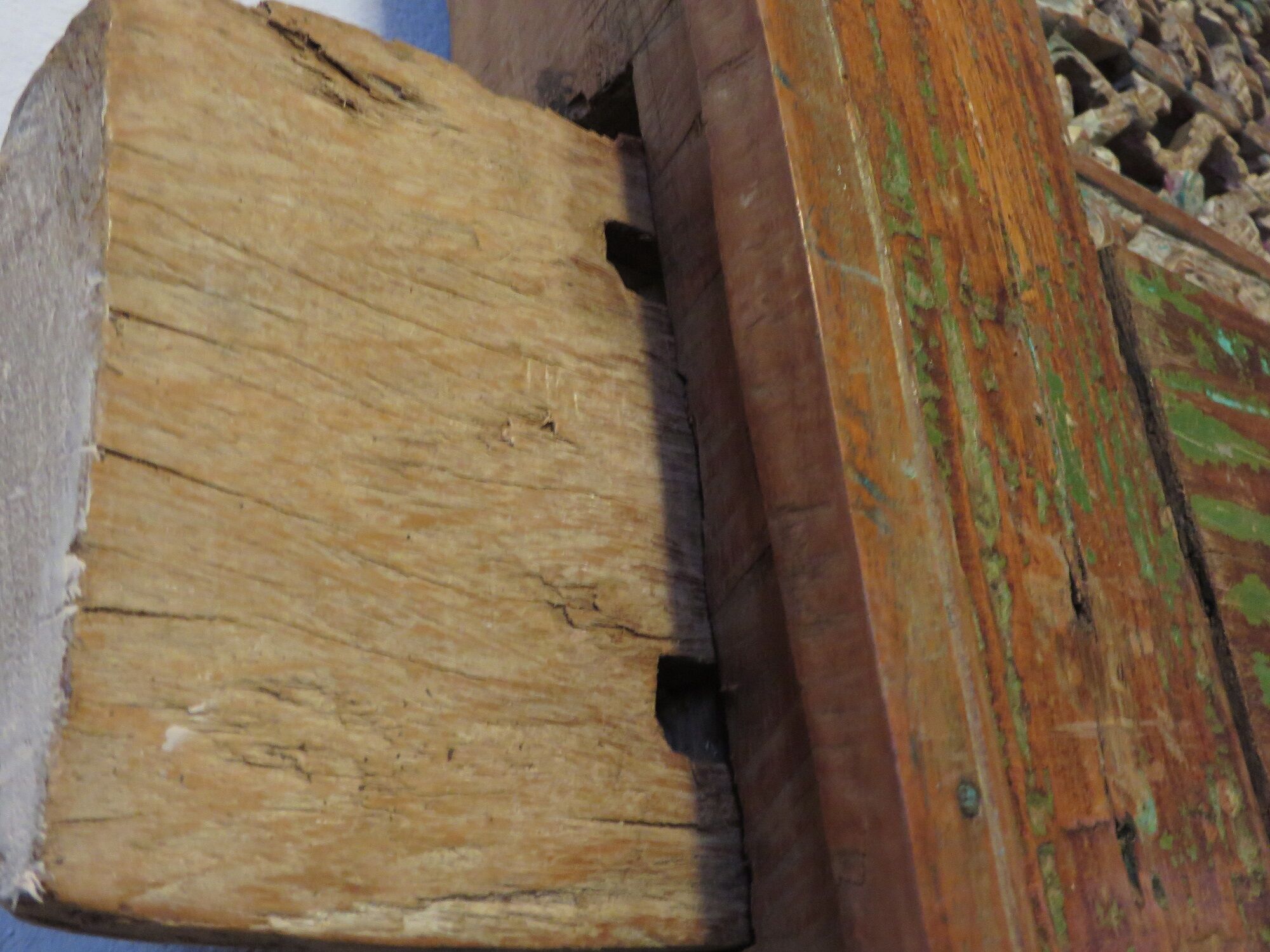 Antique pair of patinated teak doors, 1900