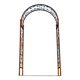 Garden arch in wrought iron with leaves