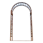 Arche de jardin en fer forgé avec des Feuilles