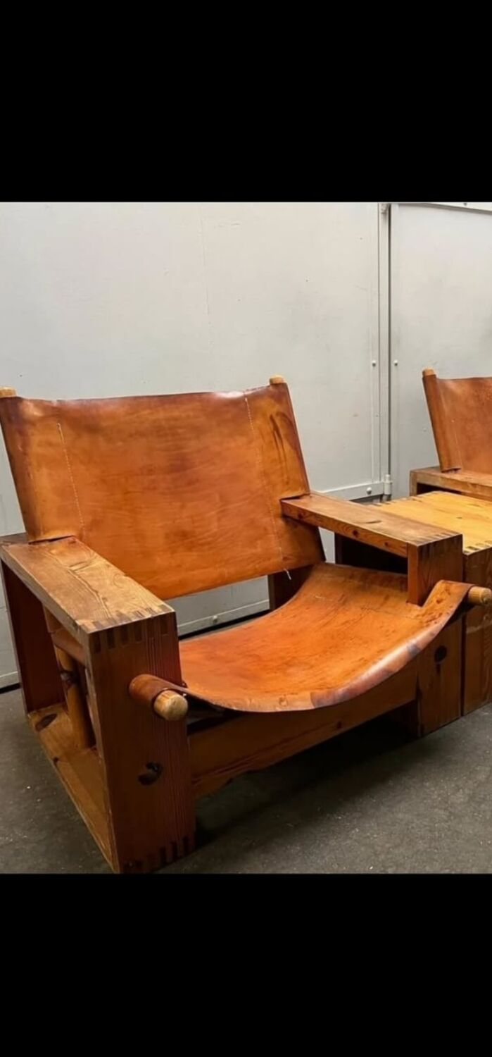 Pair of lounge chairs by Ate van Apeldoorn for Houtwerk Hattem, 1970s