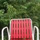 4 armchairs EMU model Rio Italian vintage 2 red and 2 white